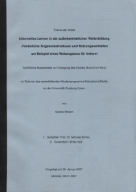 Masterarbeit von Simone Weber